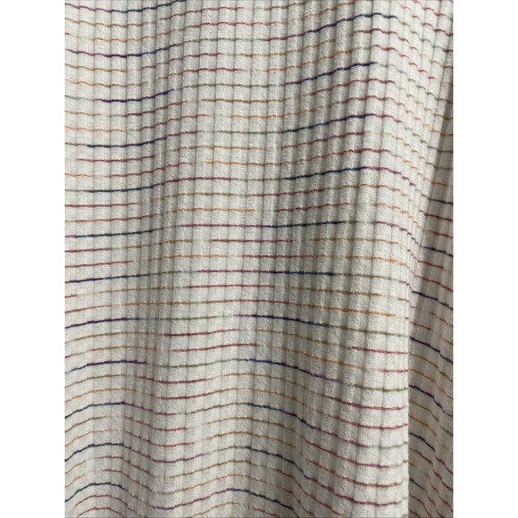 Cupio Blush Women's Sleeveless Top XL Off-White Distressed Stripe Casual Boho - Picture 13 of 15